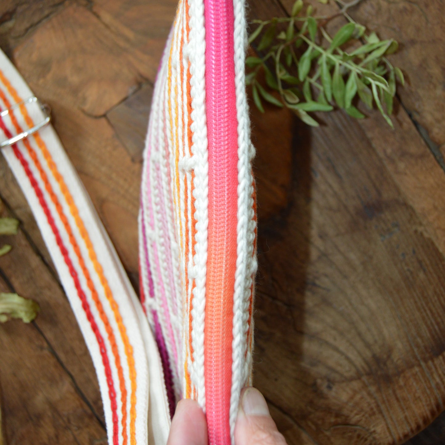 Colourful zipper.