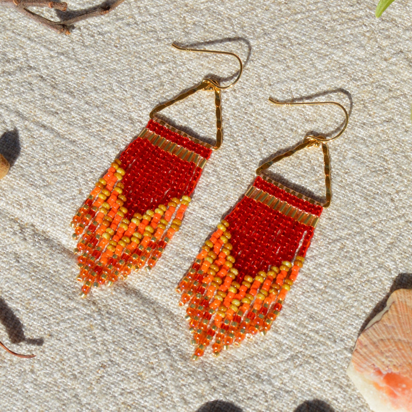 Small Woven Fringe Earrings Closer to the Sun