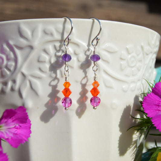 Sterling Silver Earrings Lollipop