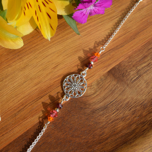Sterling silver bracelet Blooming Garden.