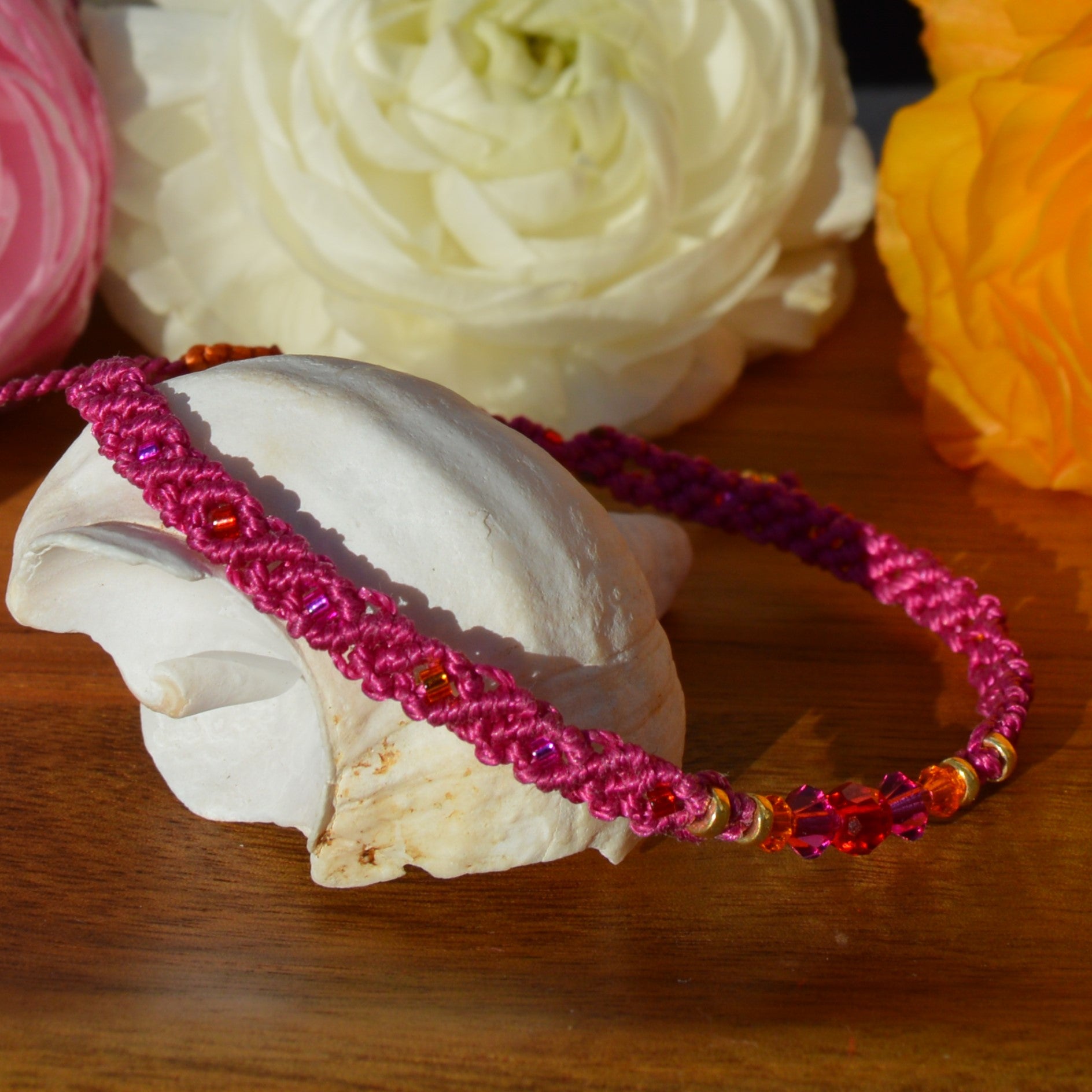 Macrame boho bracelet.