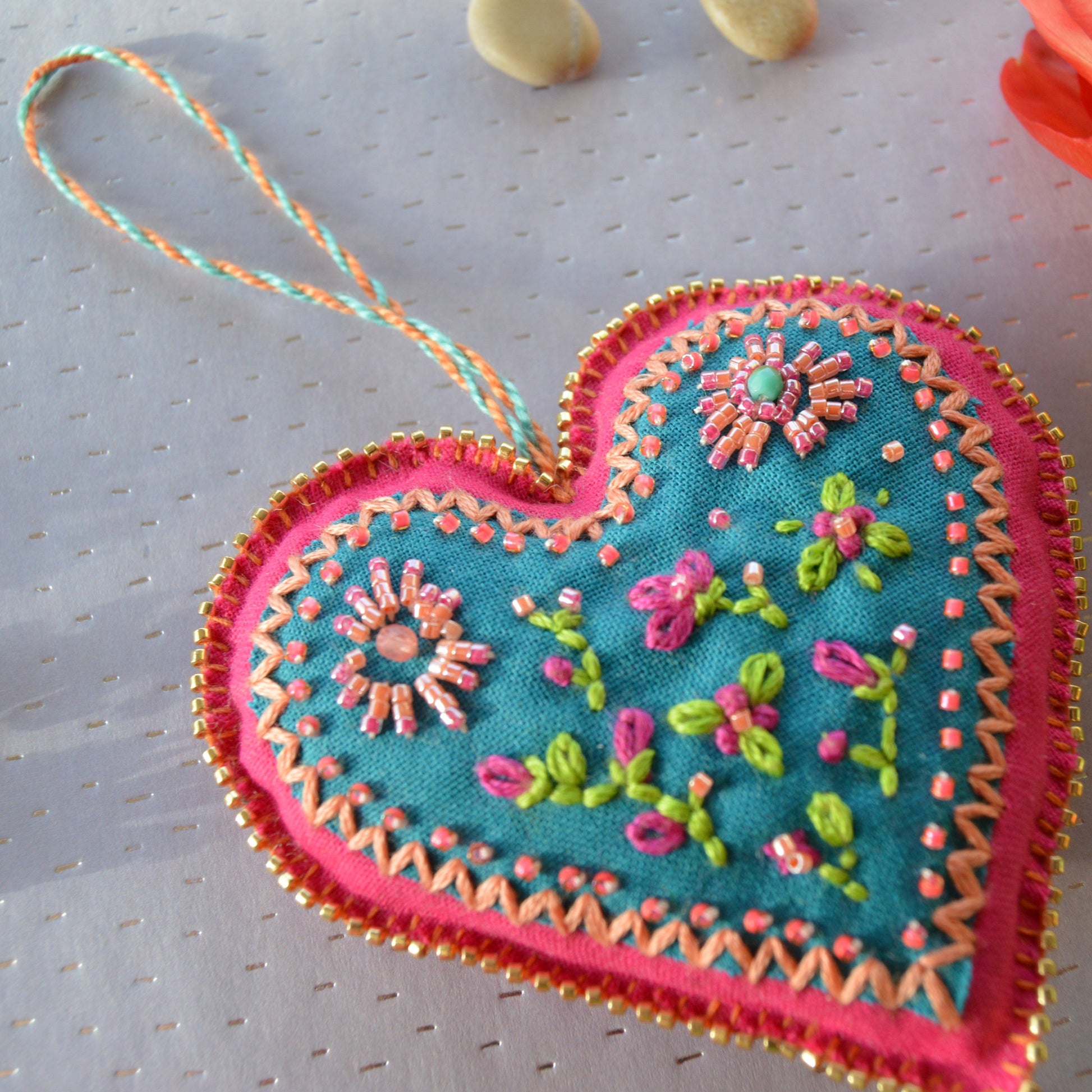 Embroidered Folklore Heart.