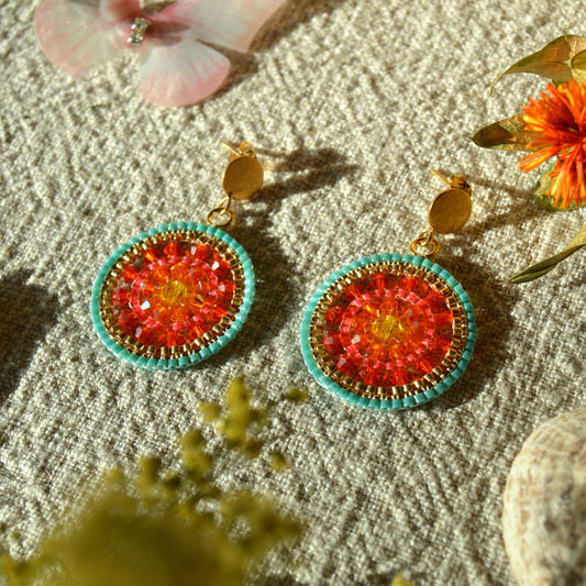 Woven earrings Sunny Days.