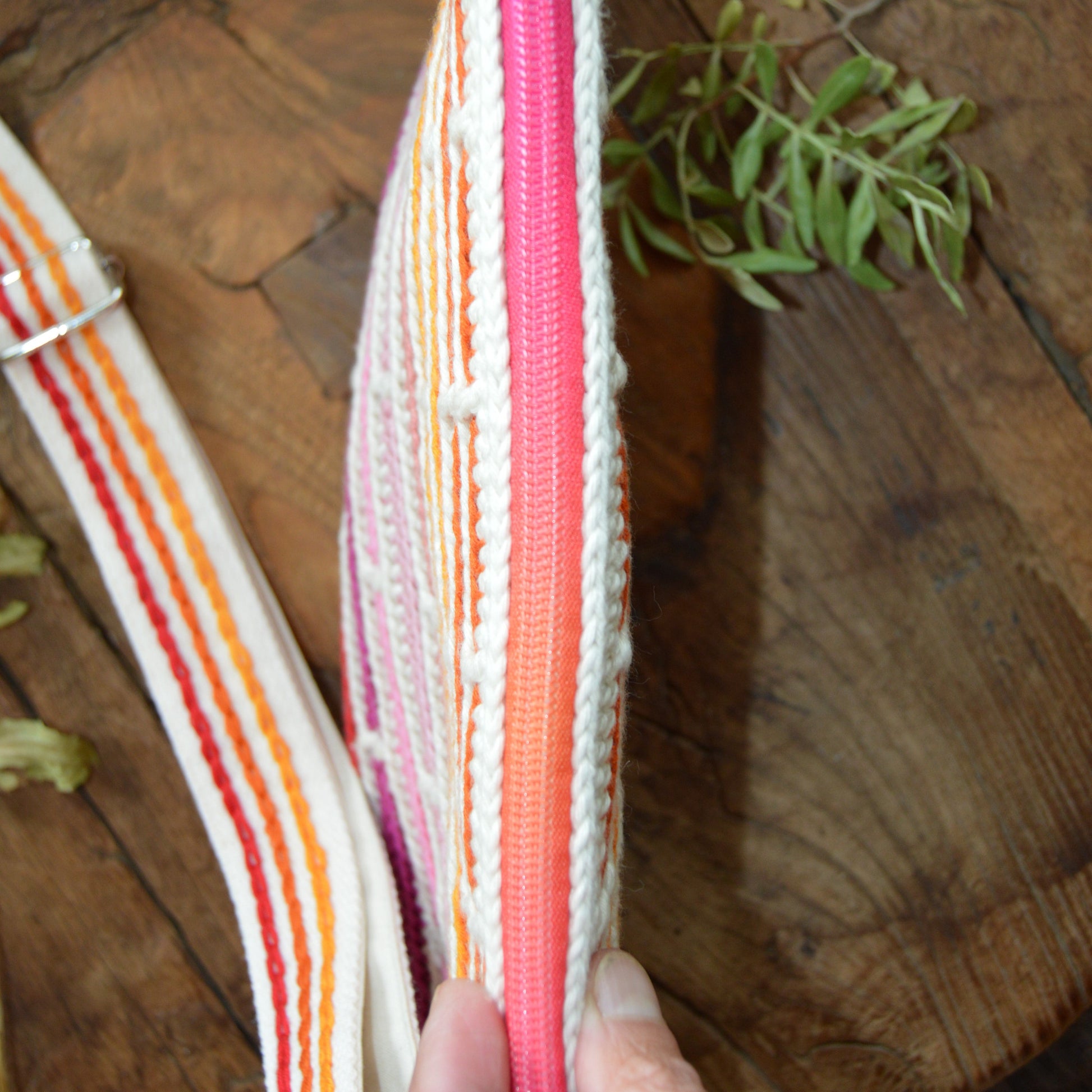Colourful zipper.